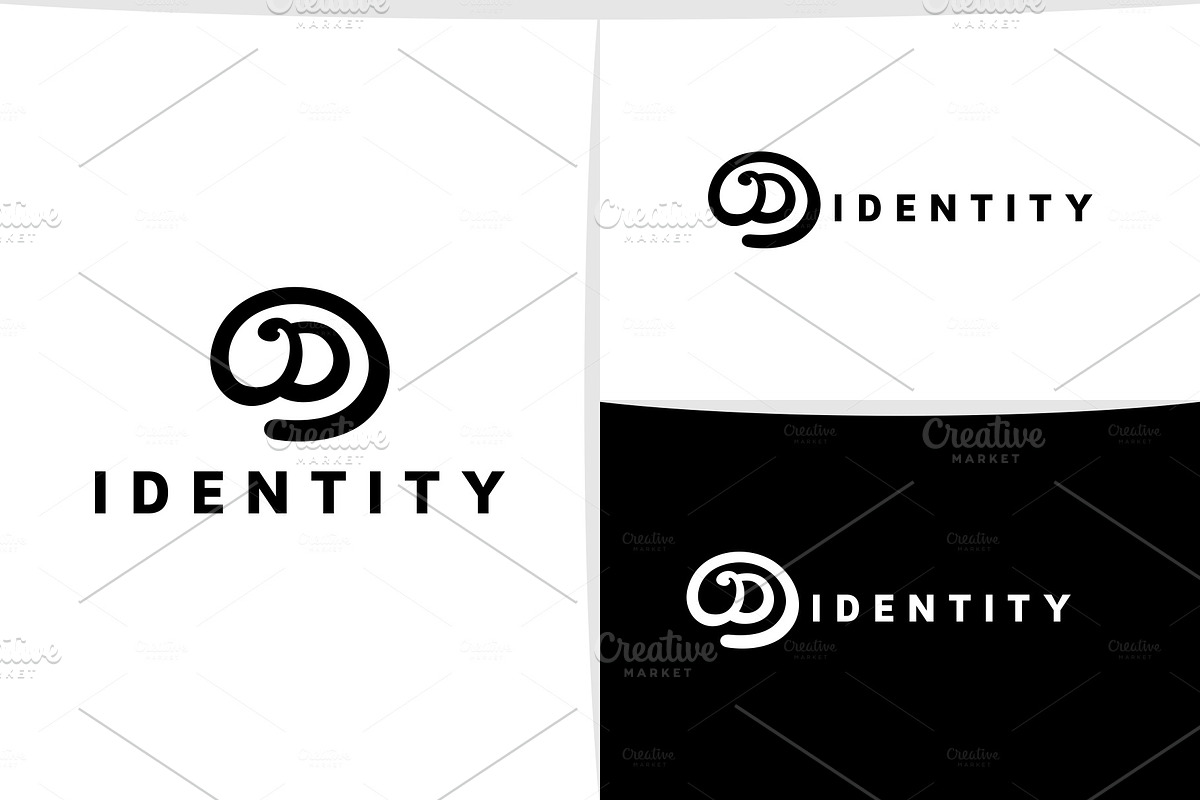 Calligraphic Letter D in Logo Templates - product preview 1