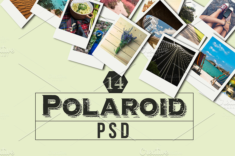 Download Polaroid PSD mockup ~ Product Mockups ~ Creative Market