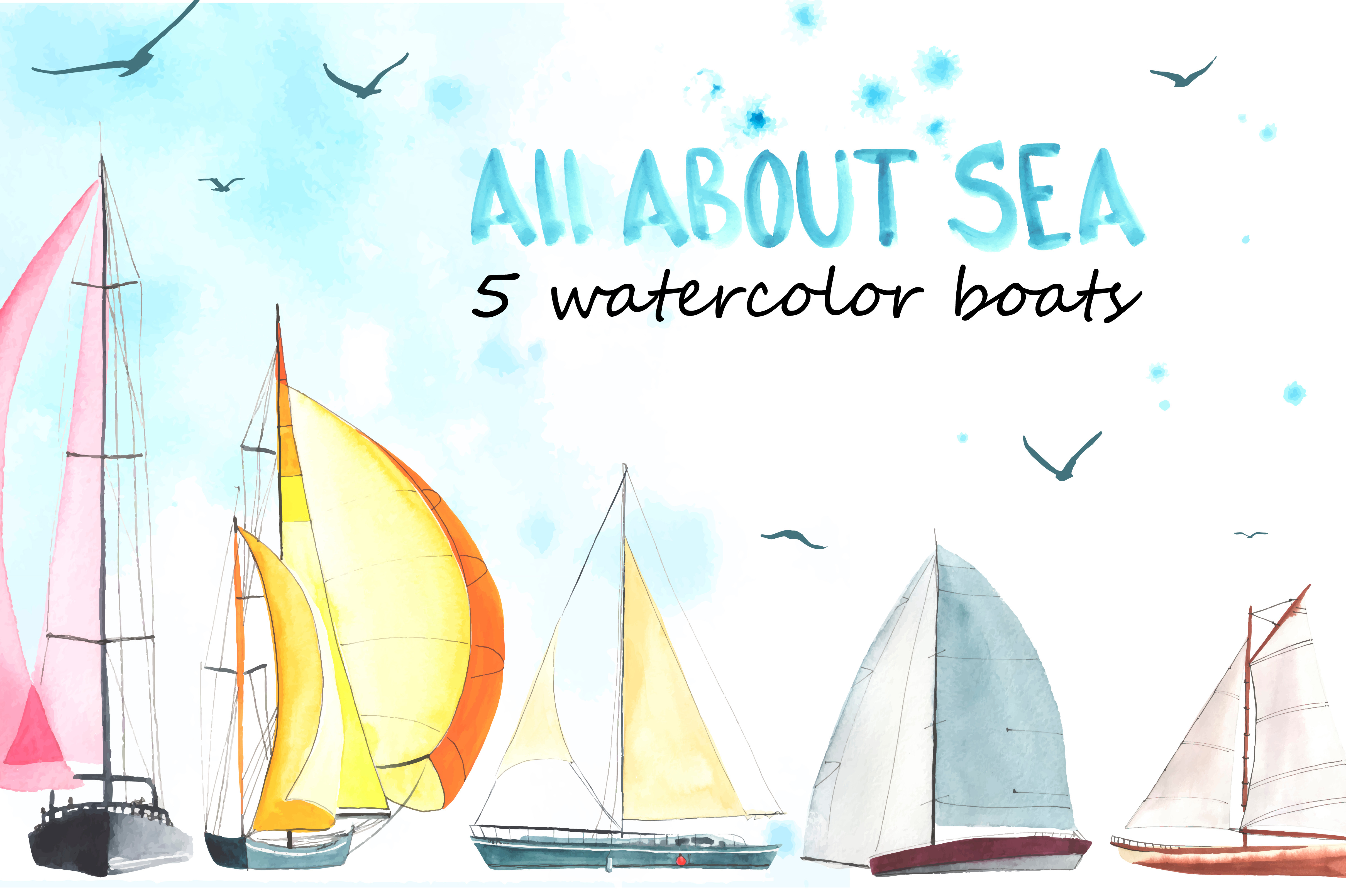watercolor sailboat with name