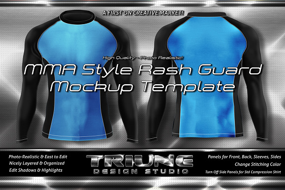 Free MMA Style Rash Guard Mockup Kit
