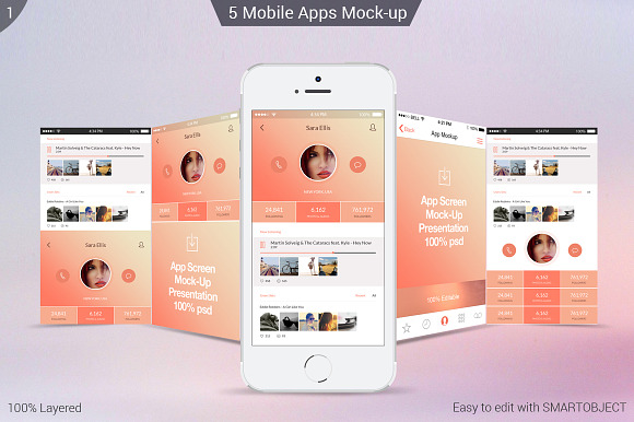 Free iPhone apps Mock-ups