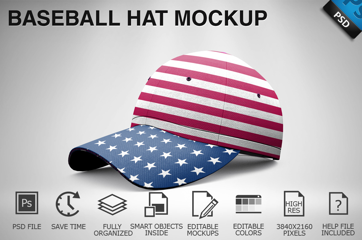 Download Baseball Hat Mockup 05 ~ Product Mockups ~ Creative Market