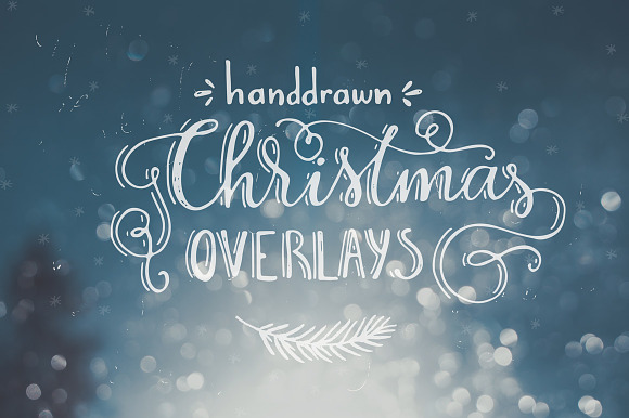 Handdrawn Christmas Photo Overlays - Illustrations