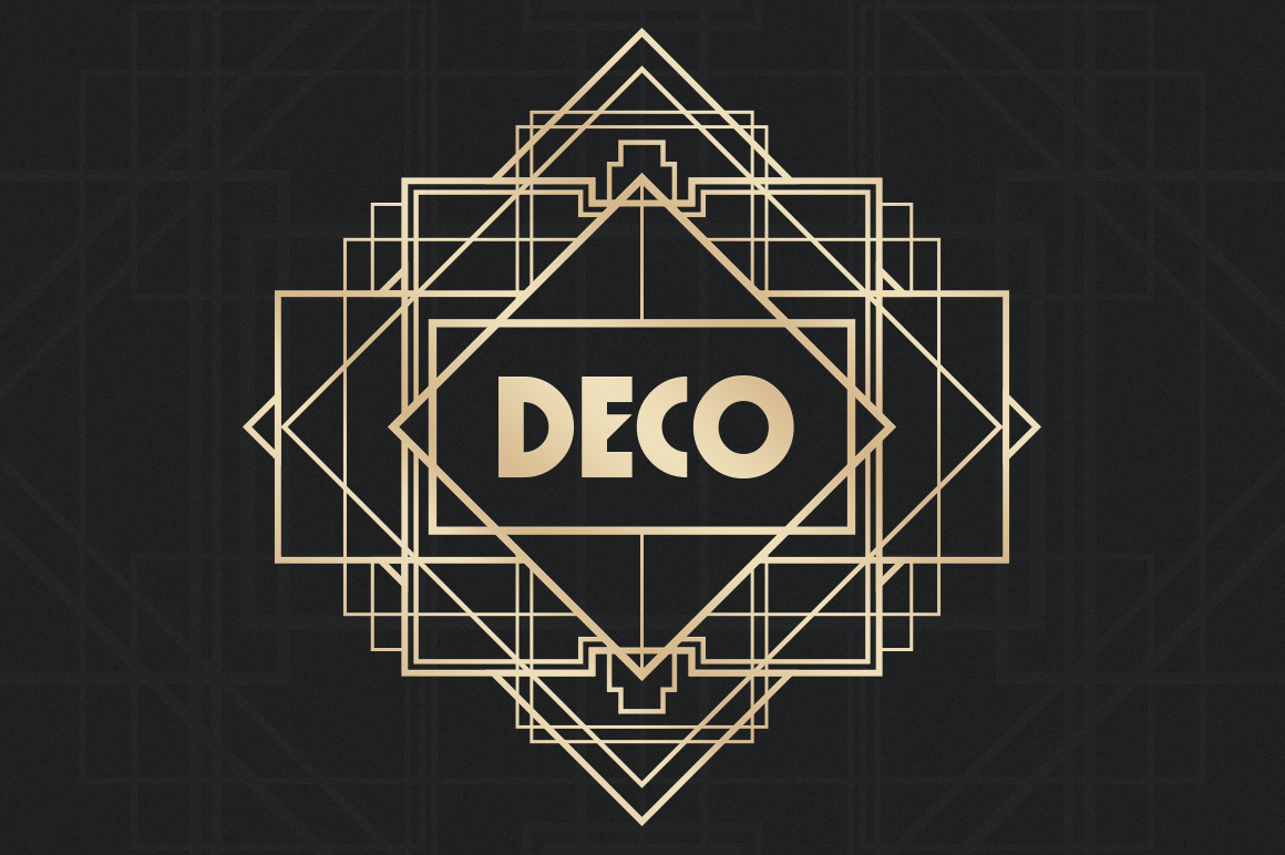 Art Deco Badges Logo Templates Creative Market
