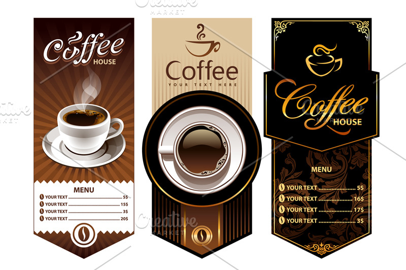Download 3 Coffee Shop Banners ~ Illustrations ~ Creative Market