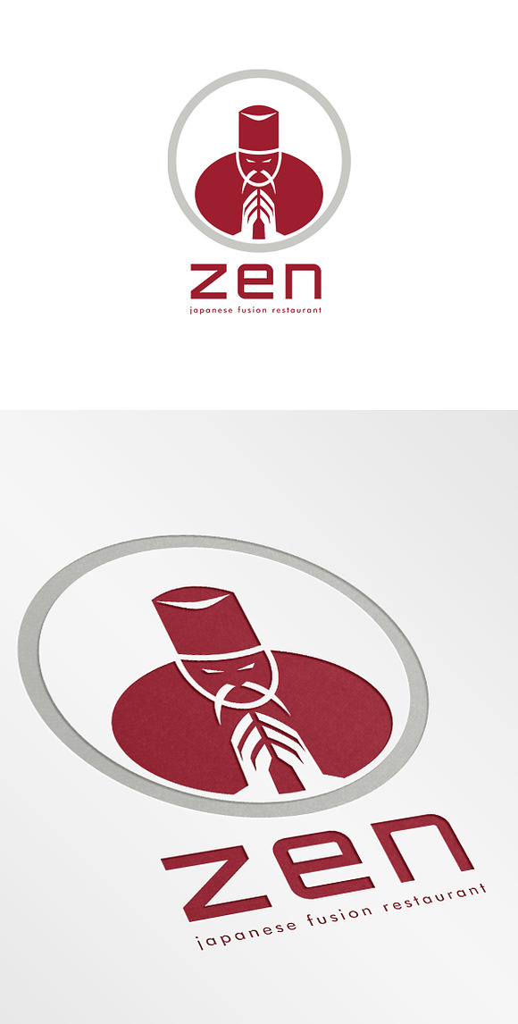 Zen Japanese Fusion Restaurant Logo ~ Logo Templates on ...
