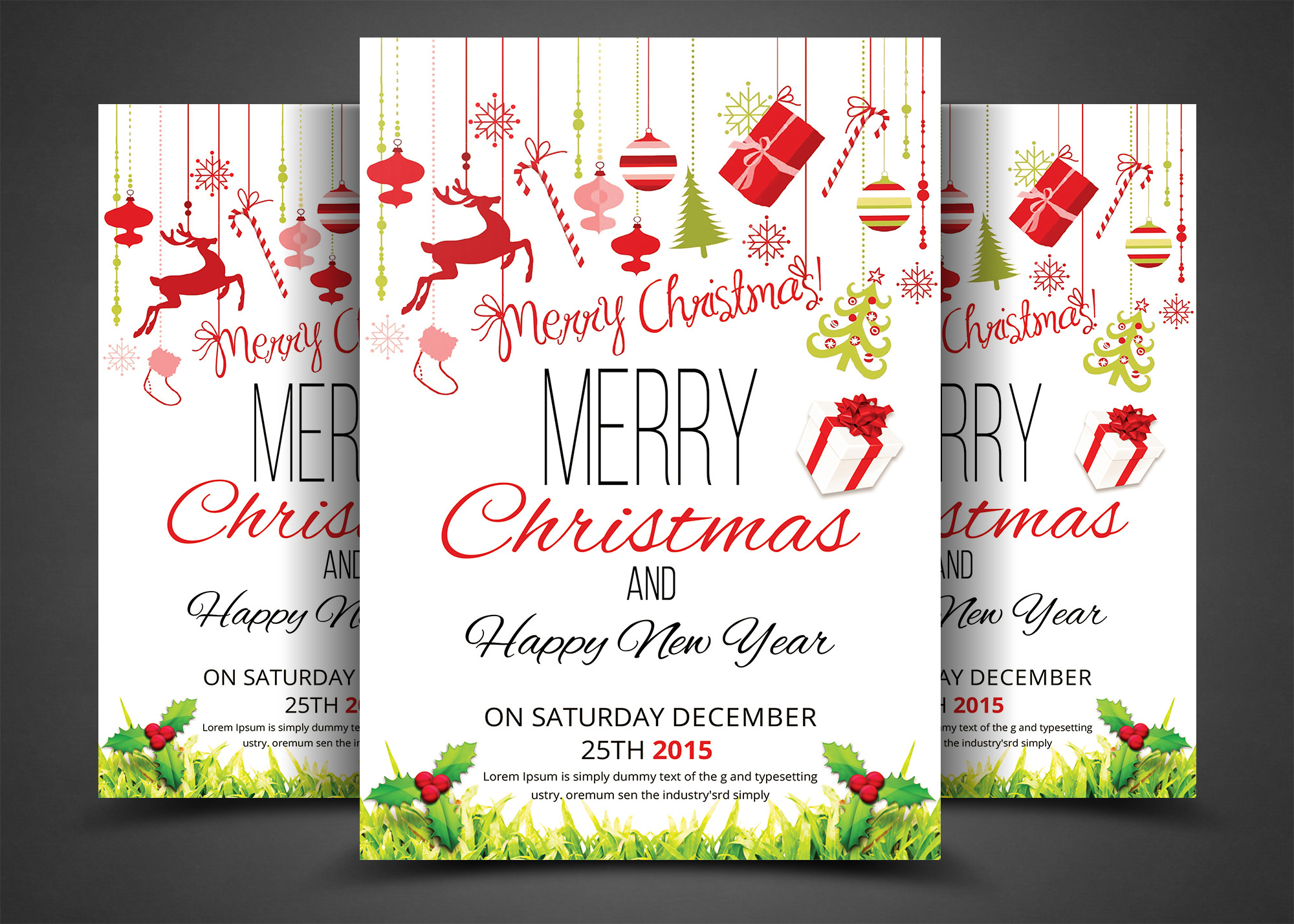 Christmas Party Flyer & Invitation Flyer Templates Creative Market