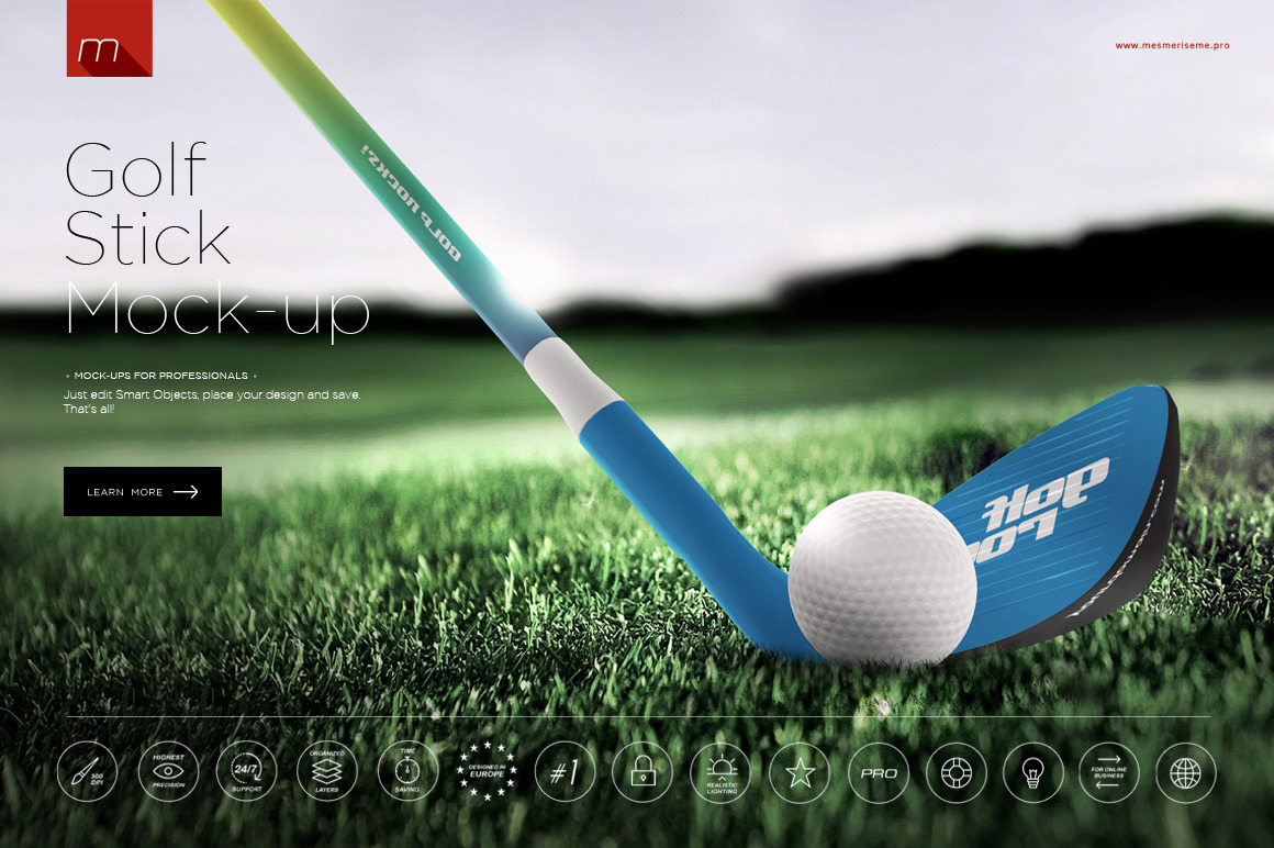 Download Golf Stick Mock-up ~ Product Mockups ~ Creative Market
