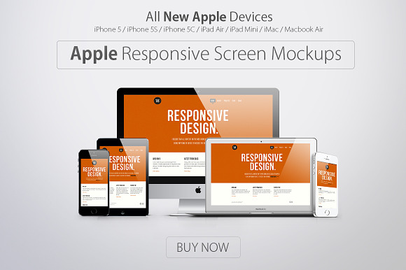 Free Apple Responsive Screen Mockups