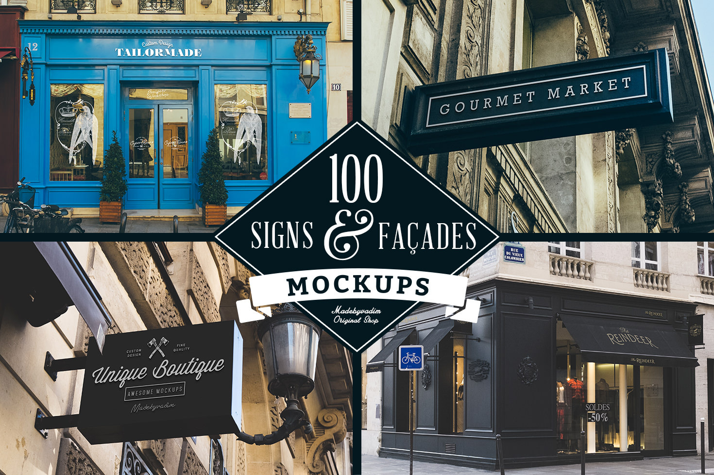 Download 100 Signs & Facades Mockups ~ Branding Mockups ~ Creative ...