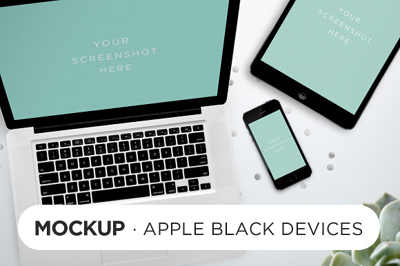 Free Black Devices Mockup