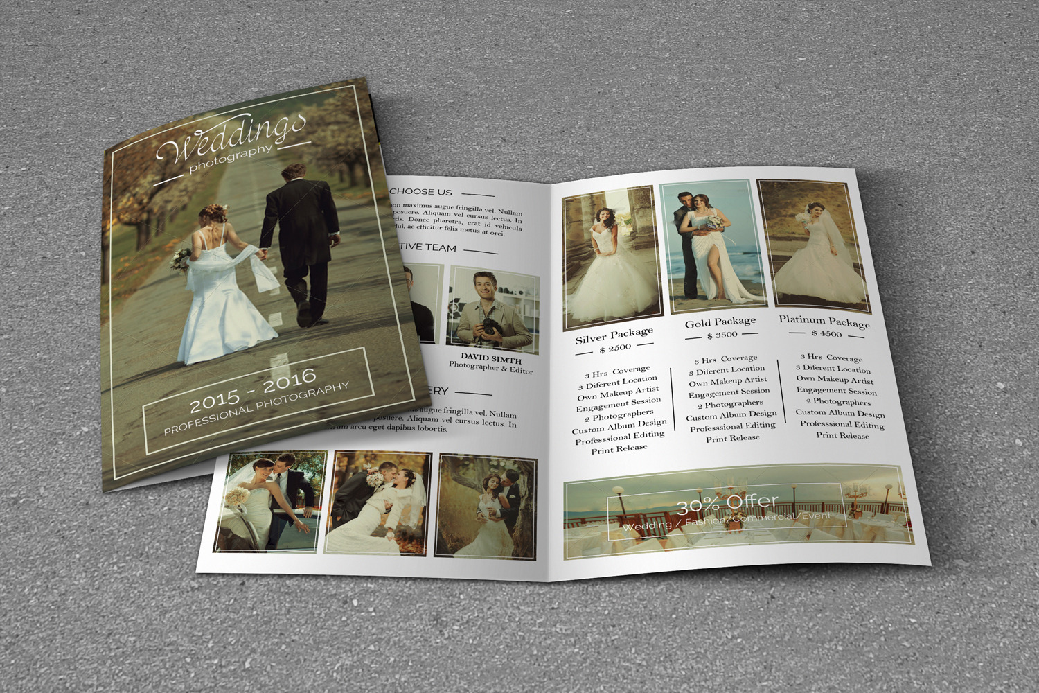 Wedding Photography BrochureV307 Brochure Templates Creative Market