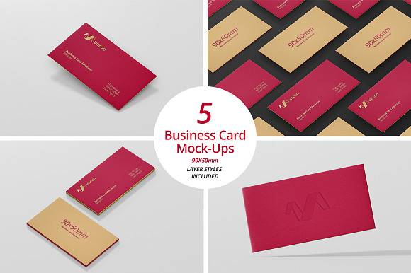 Free Business Card Mock-Ups 90x50