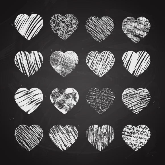 free chalkboard heart clipart - photo #46