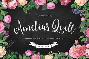 Amelia's Quill Script + Bonus