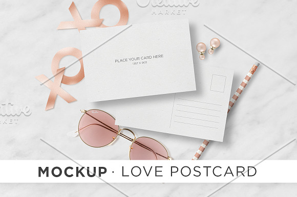 Free Mockup - Love Postcard