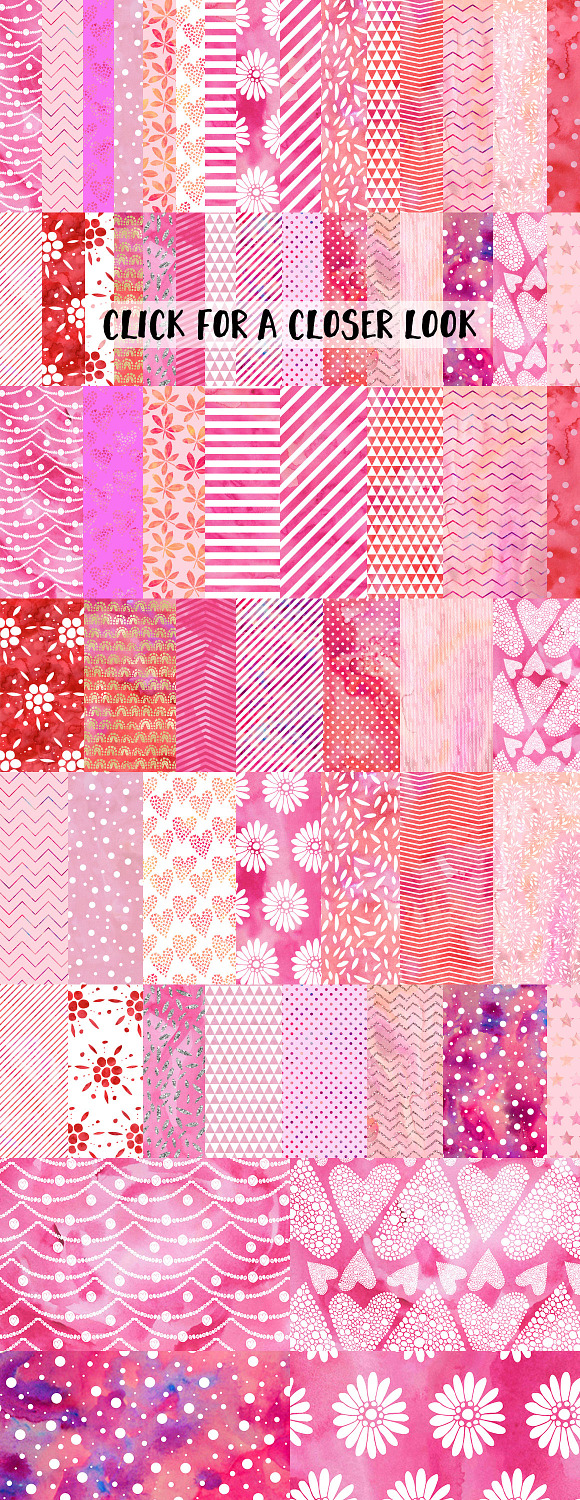 Watercolor Digital Pattern Bundle in Patterns - product preview 1