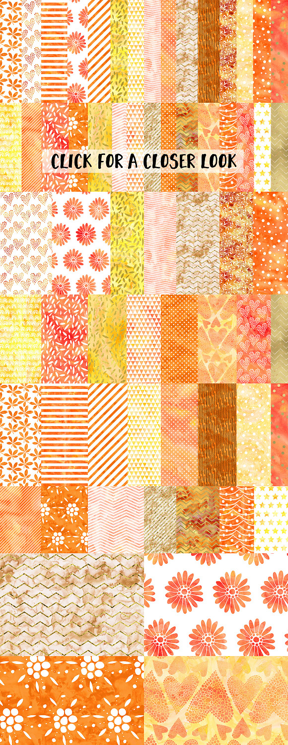 Watercolor Digital Pattern Bundle in Patterns - product preview 5