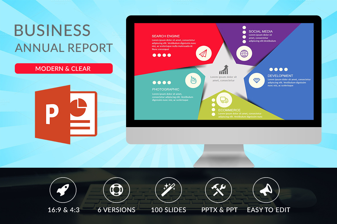 business report presentation ppt theme