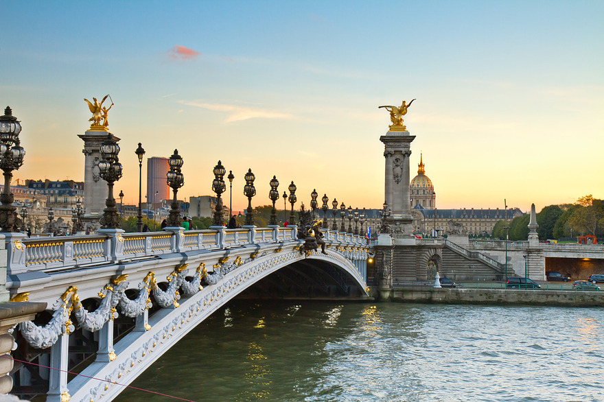 Bridge of Alexandre III, Paris, - Architecture Photos | Creative Market Pro