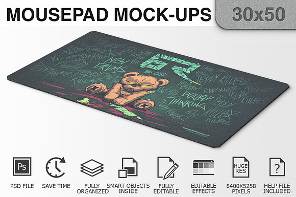 Download Mousepad Mockups - 30x50 - 3