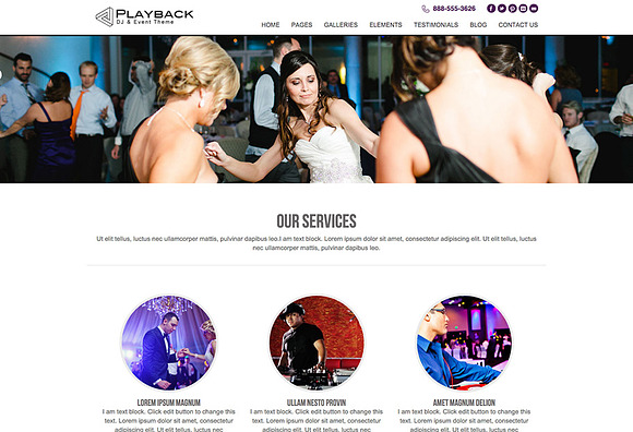 Playback - Premium Wedding DJ Theme in WordPress Wedding Themes - product preview 1