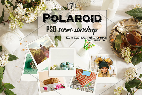 Download Polaroid stock images, teatime