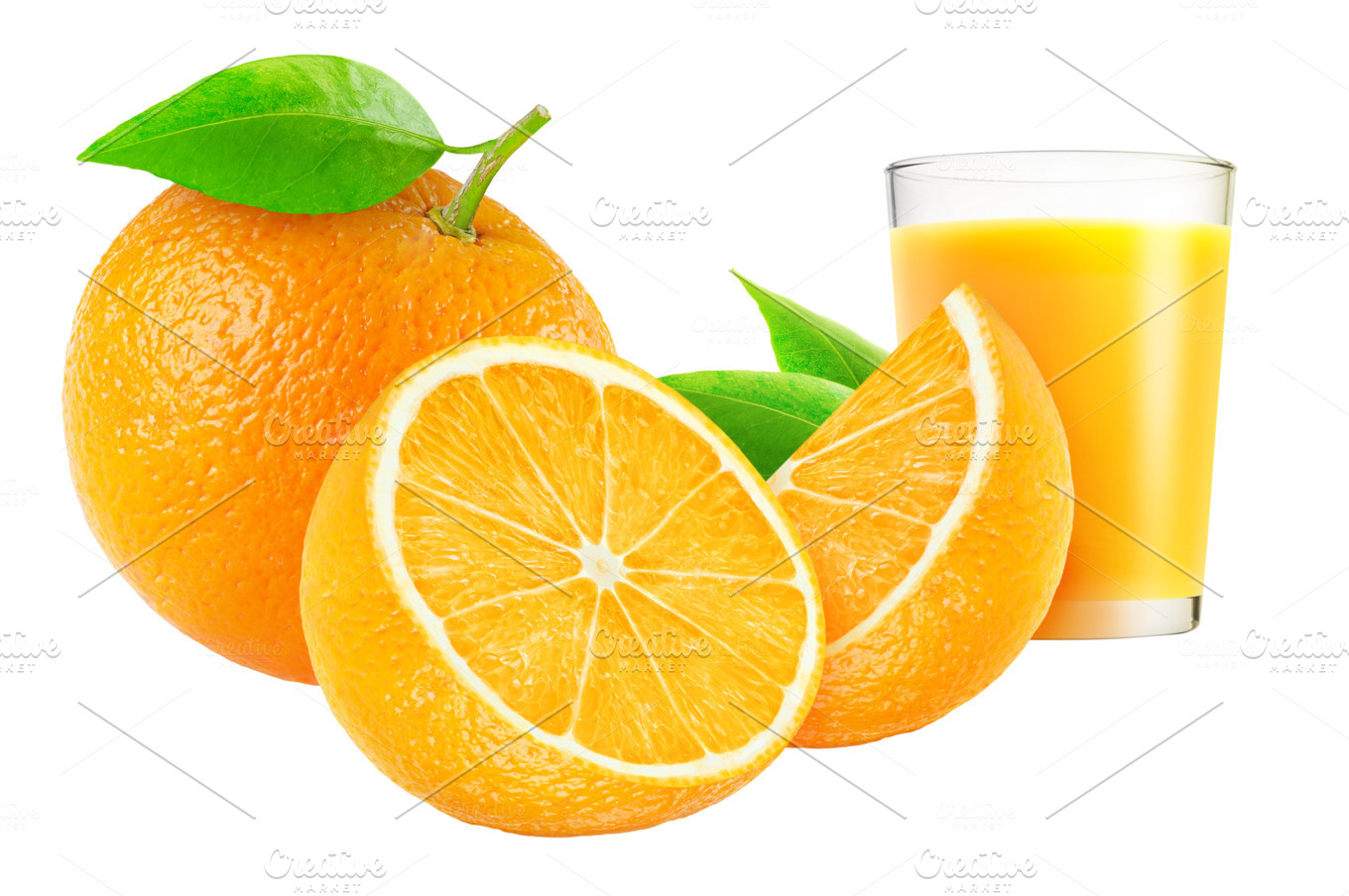 Cut oranges and glass of juice ~ Food & Drink Photos ...